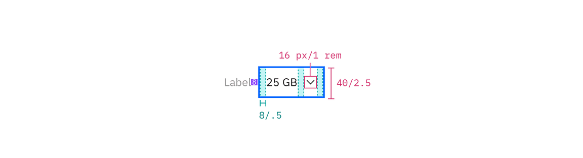 Structure and spacing measurements for Inline Select